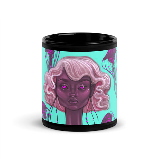 Black Glossy Mug-"Medusa"