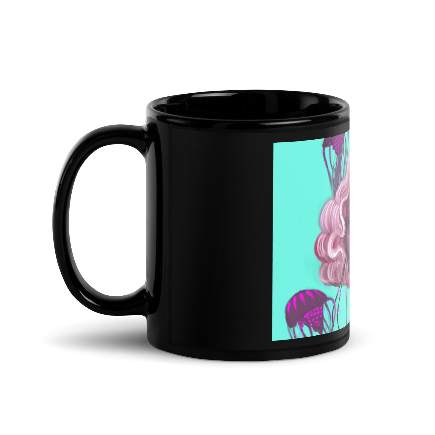 Black Glossy Mug-"Medusa"