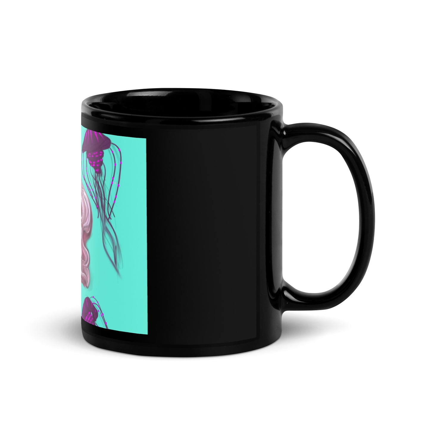 Black Glossy Mug-"Medusa"