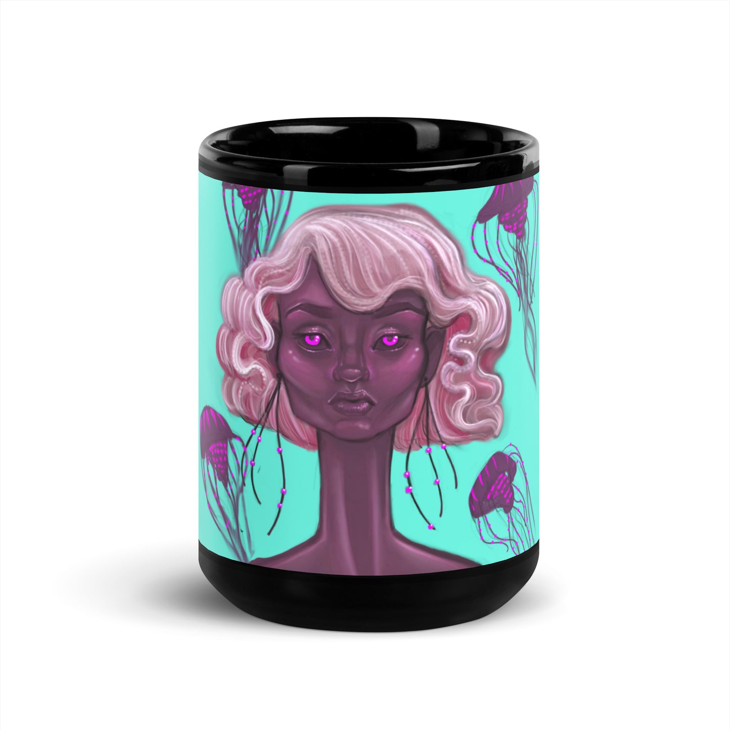 Black Glossy Mug-"Medusa"