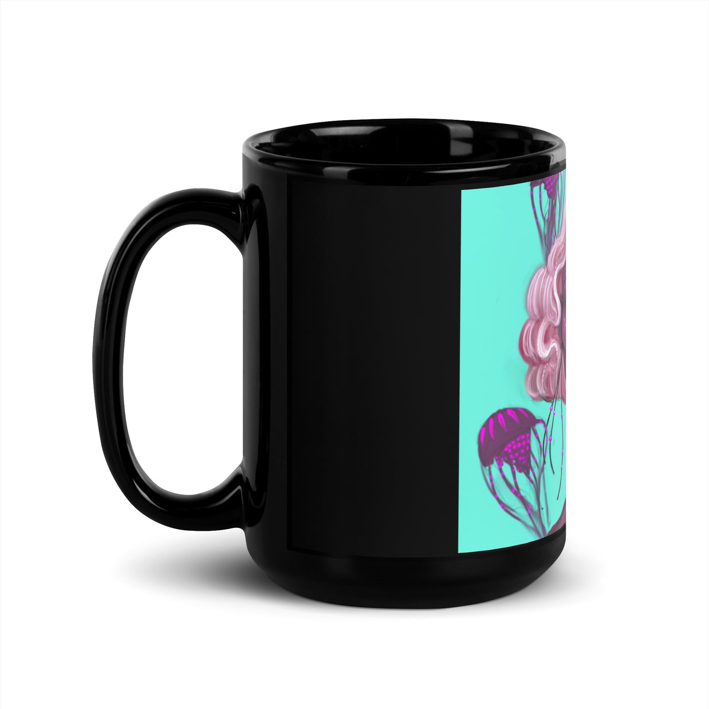 Black Glossy Mug-"Medusa"