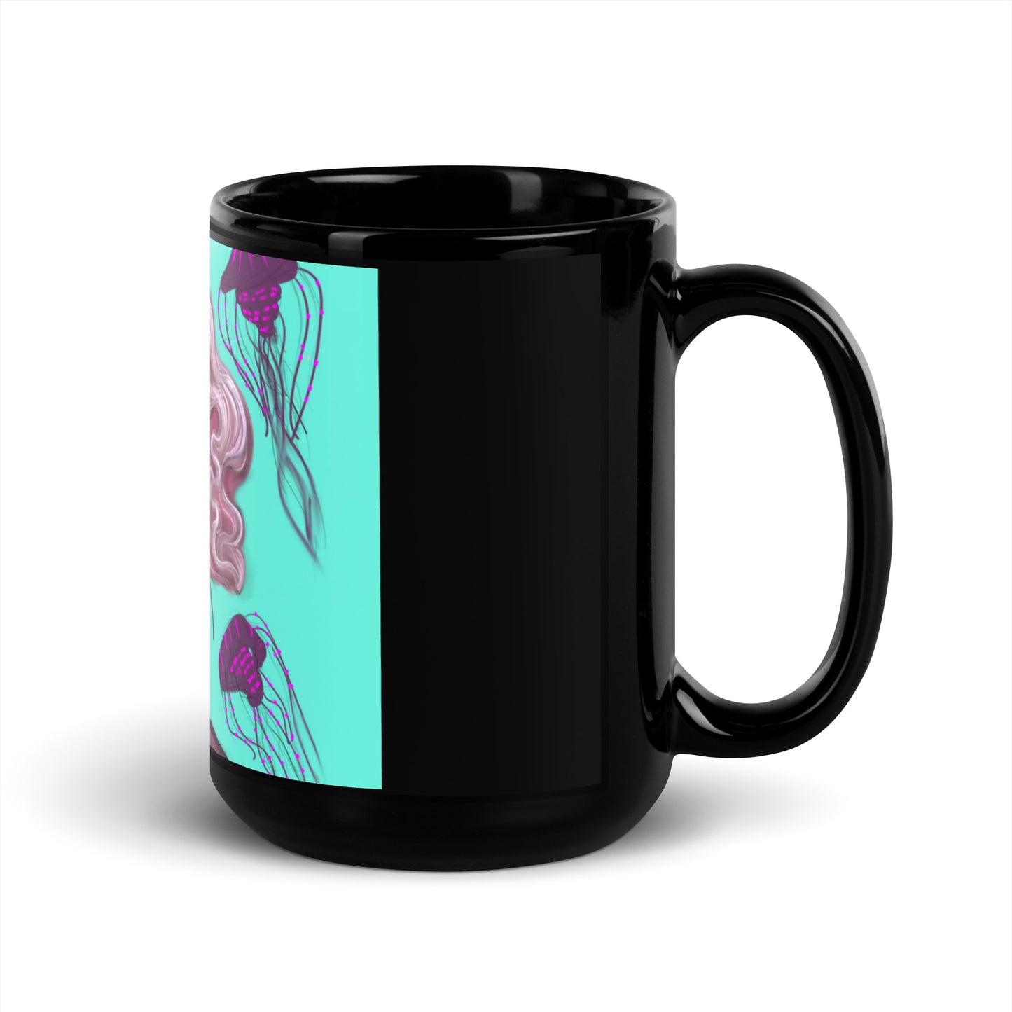 Black Glossy Mug-"Medusa"