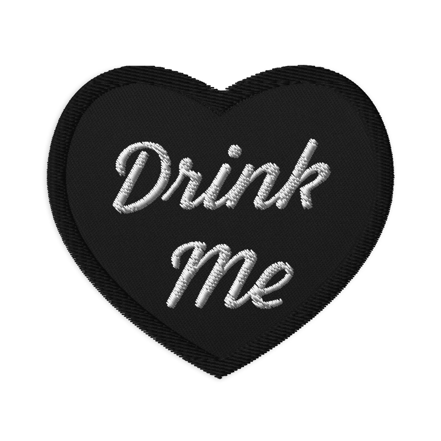 Embroidered patches- "Drink Me"