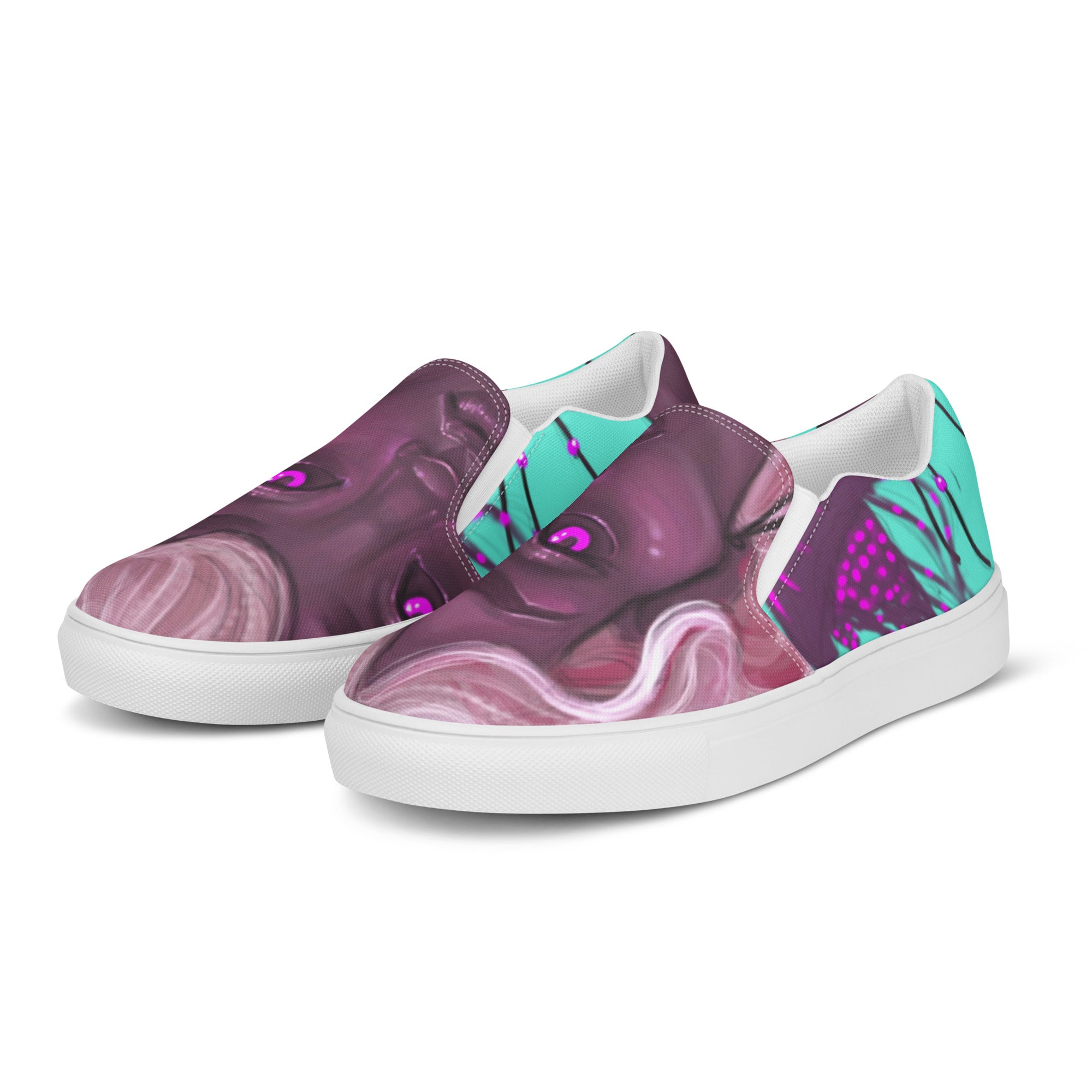 Men’s slip-on canvas shoes in hotsell Purple Diamond