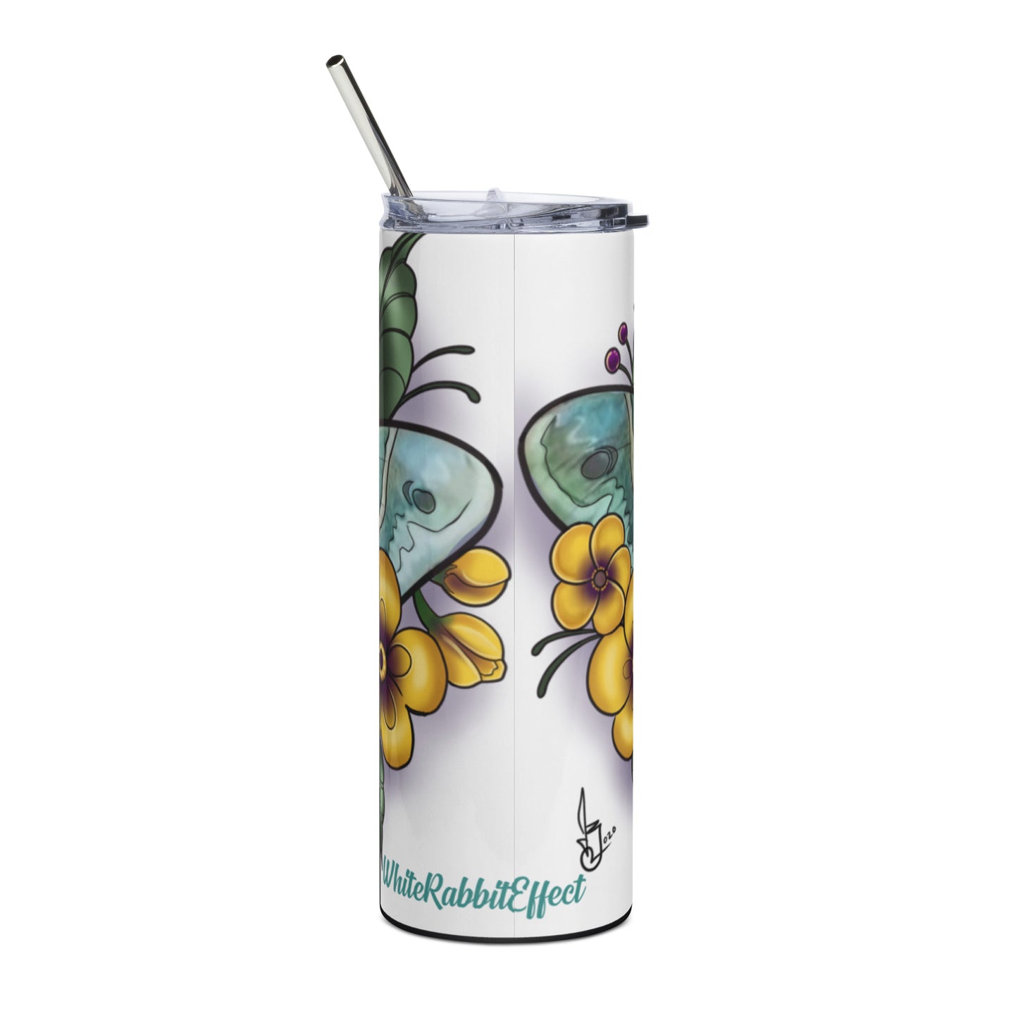 Stainless steel tumbler-"Blue Moth"