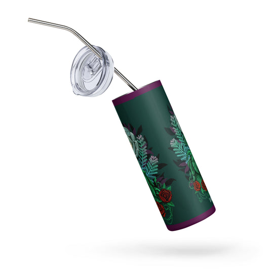 Stainless steel tumbler- "Wonderland Flower"