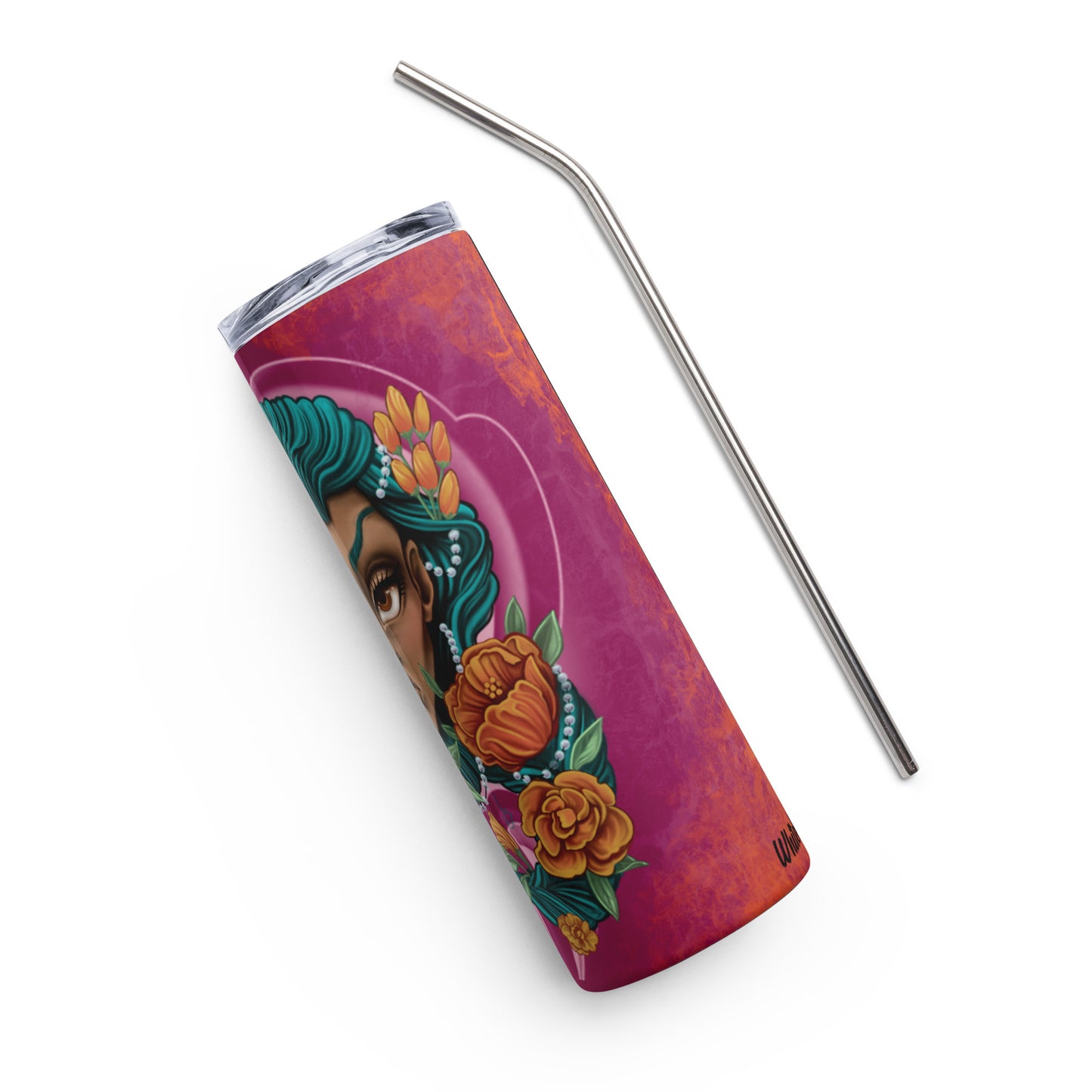 Stainless steel tumbler-"Flower Power"