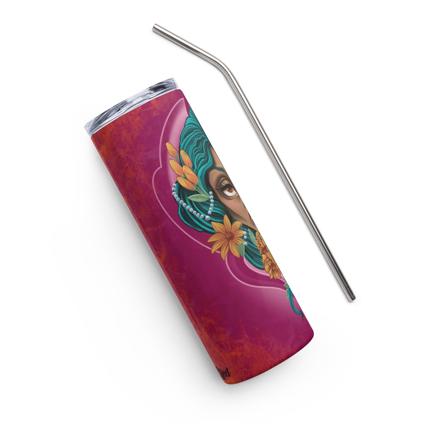 Stainless steel tumbler-"Flower Power"