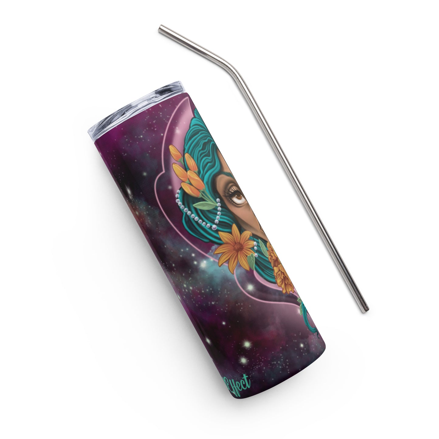 Stainless steel tumbler-"Flower Power"- Star Gazer ed.