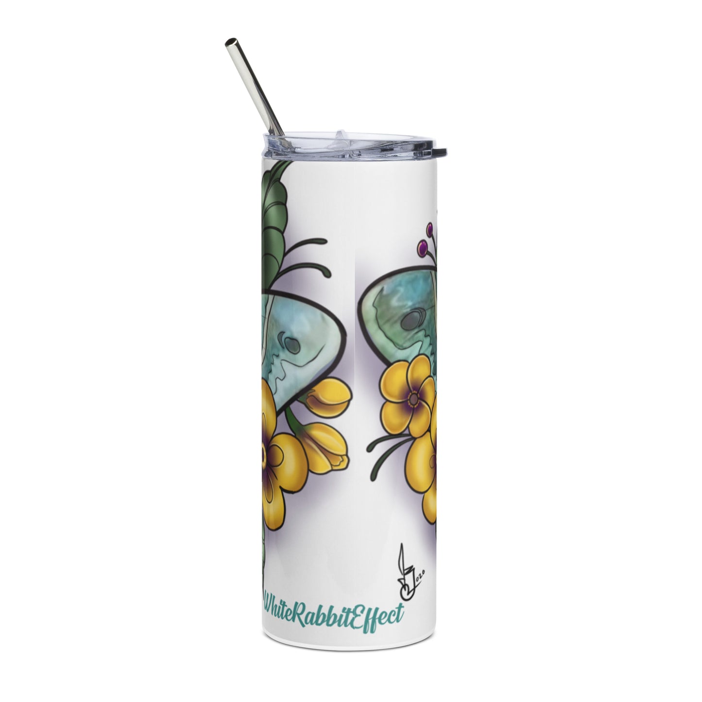 Stainless steel tumbler-"Blue Moth"