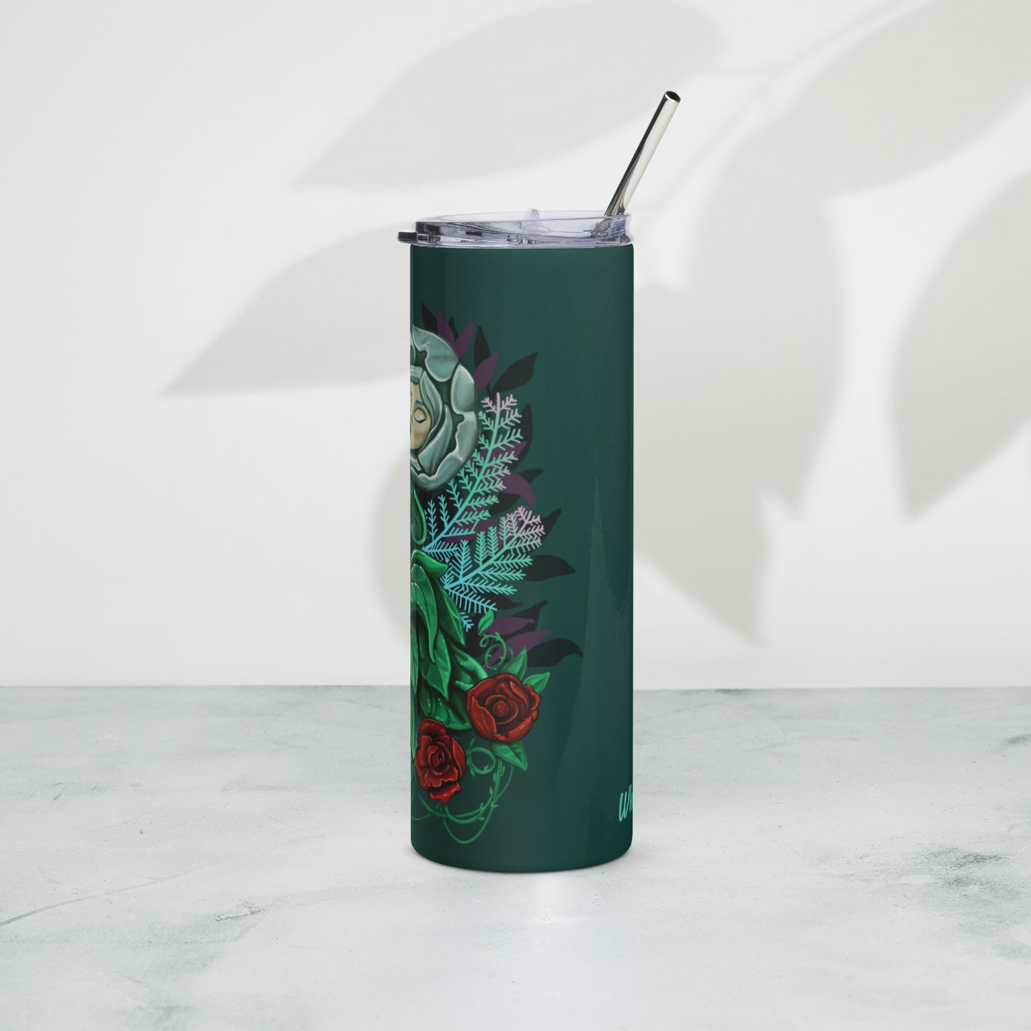 Stainless steel tumbler-"Wonderland Flower"