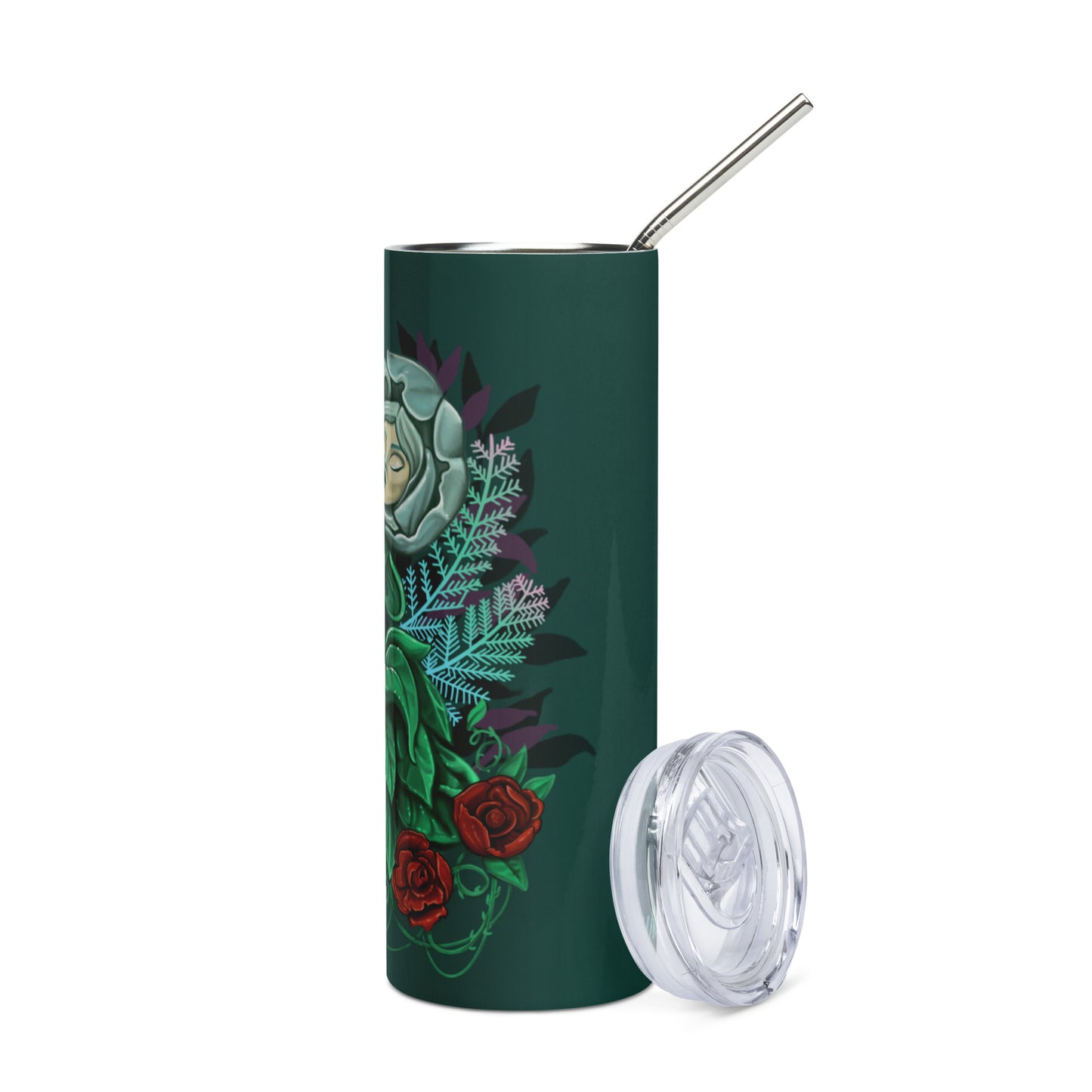 Stainless steel tumbler-"Wonderland Flower"