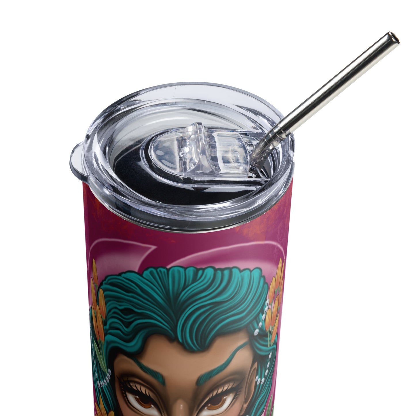 Stainless steel tumbler-"Flower Power"