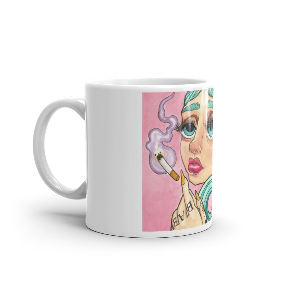 White glossy mug _ "Cry Baby"