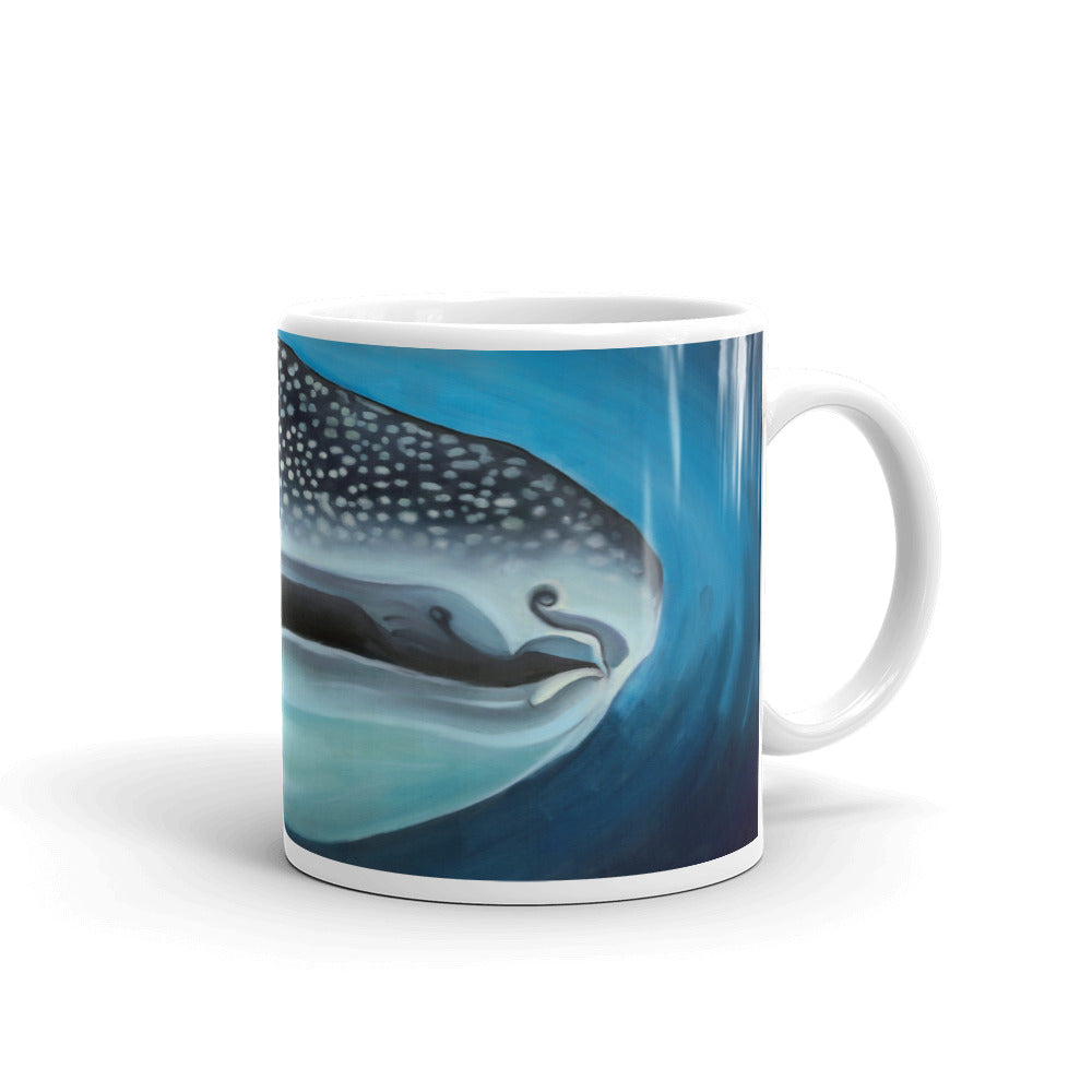 White glossy mug - "Whale Shark"