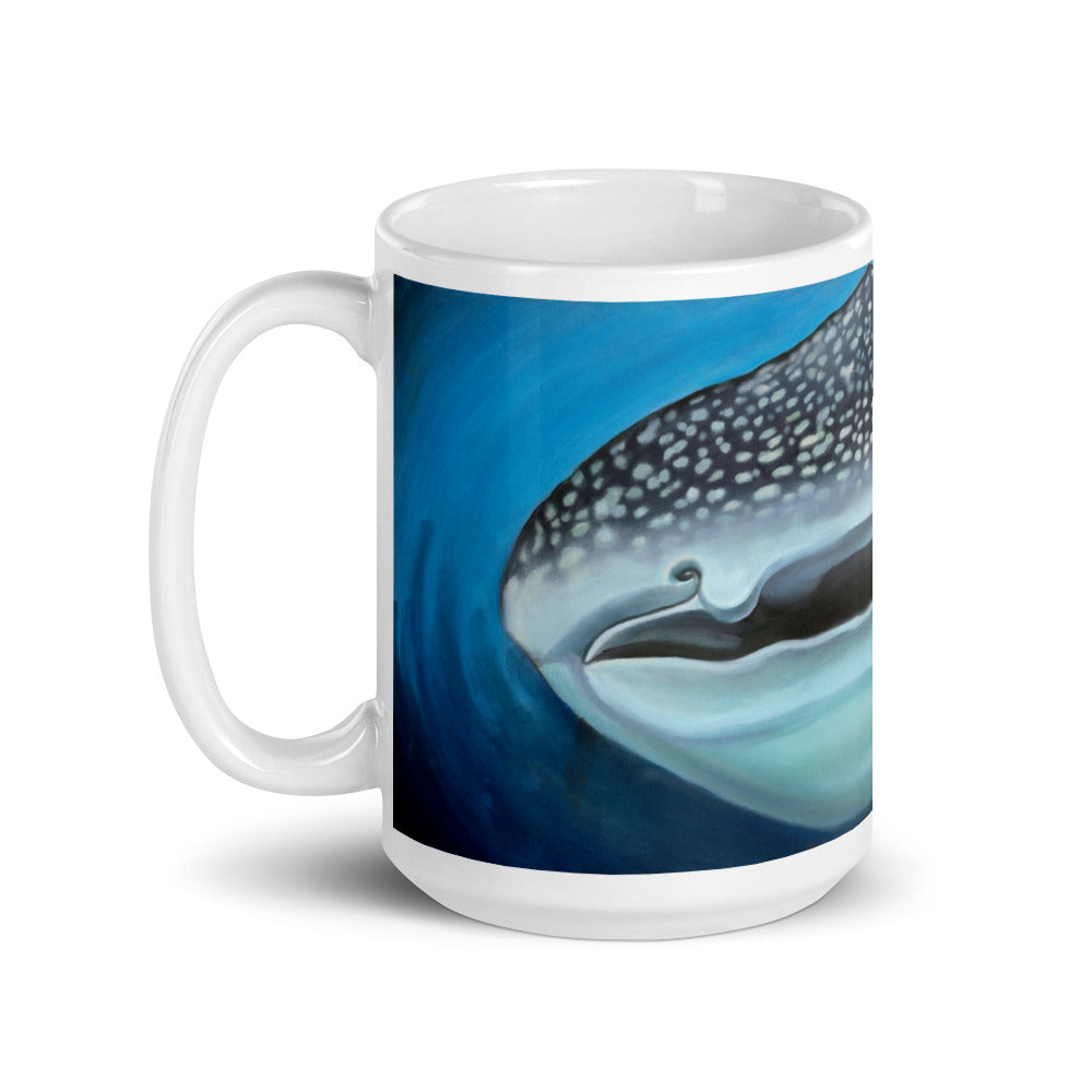 White glossy mug - "Whale Shark"