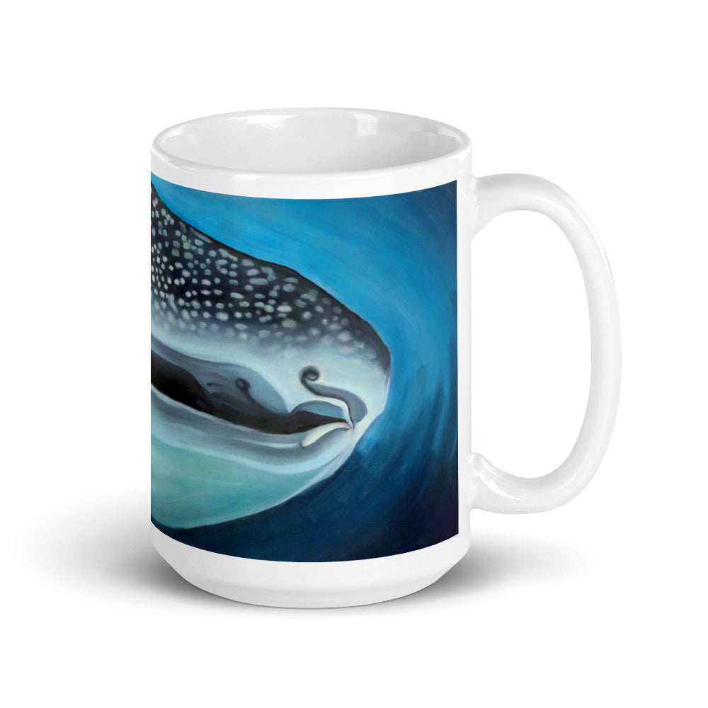 White glossy mug - "Whale Shark"