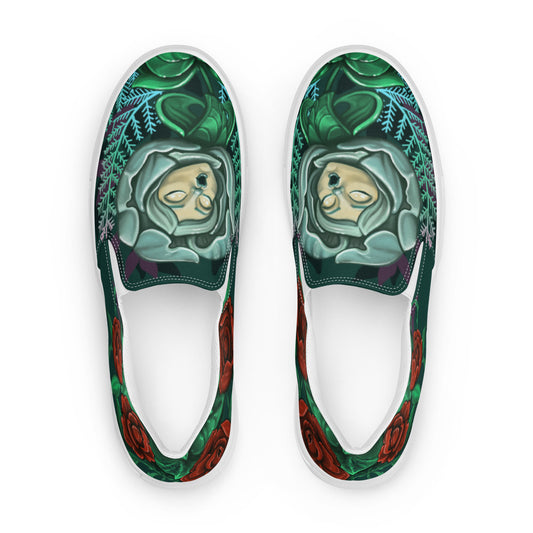 Women’s slip-on canvas shoes- "Wonderland Flower"